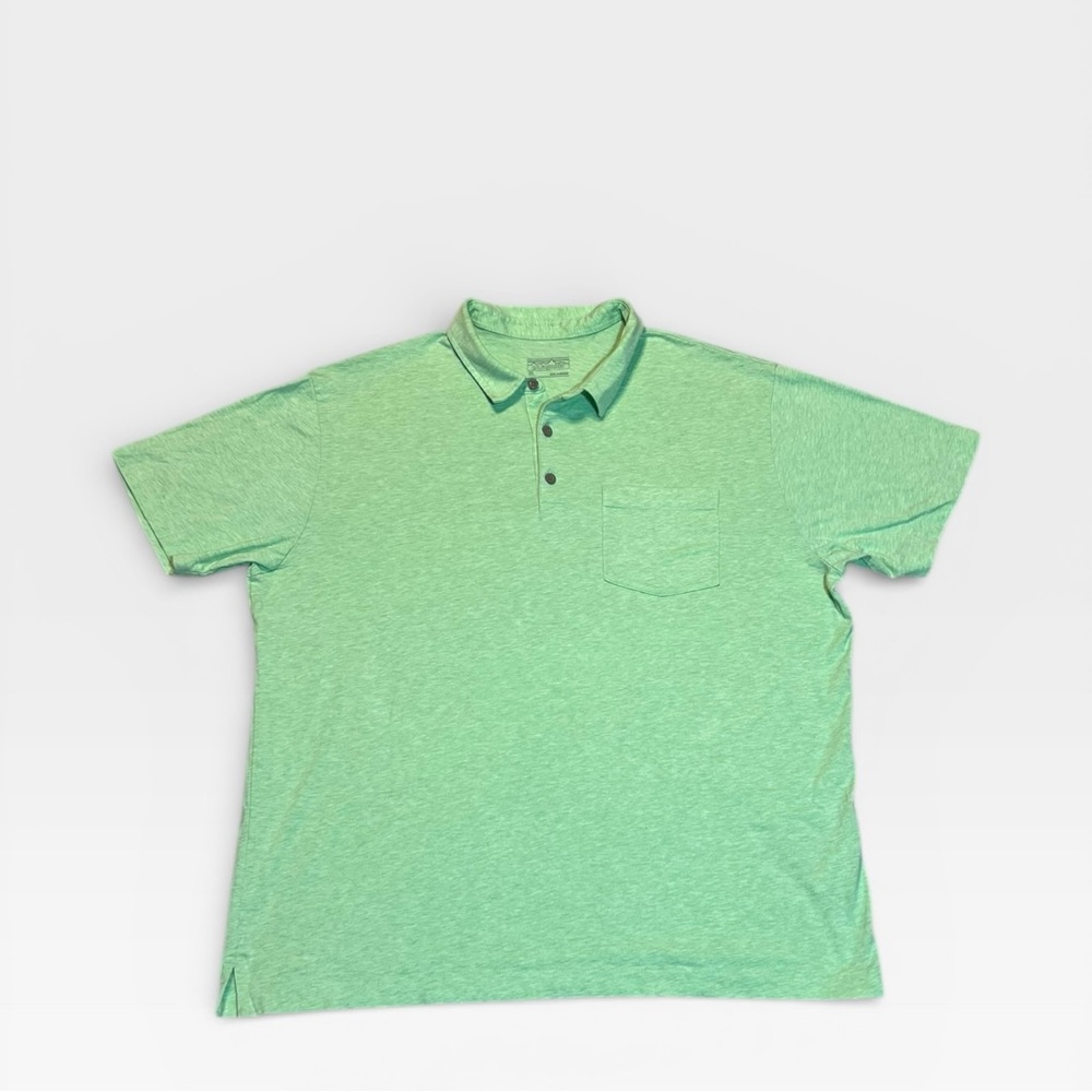 Patagonia Organic Cotton Light Green Polo Shirt Pocket Buttons Men’s Sz.XL